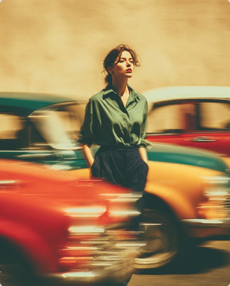 STDIO Retro world — sepia film blur